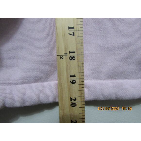 CHAMPION REVERSE WEAVE SIZE M BOXY CUT CROP TOP SHIRT PINK RIBBED SIDES LOGO - Picture 3 of 12